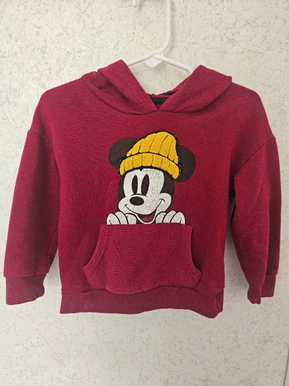 Disney Mickey Mouse 2T Hoodie & Jogger Set Burgundy Unisex